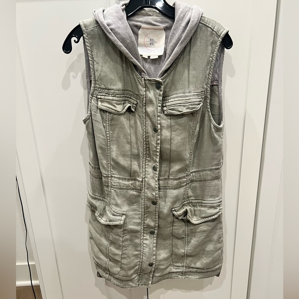 Anthropologie Hei Hei Hooded Utility Vest